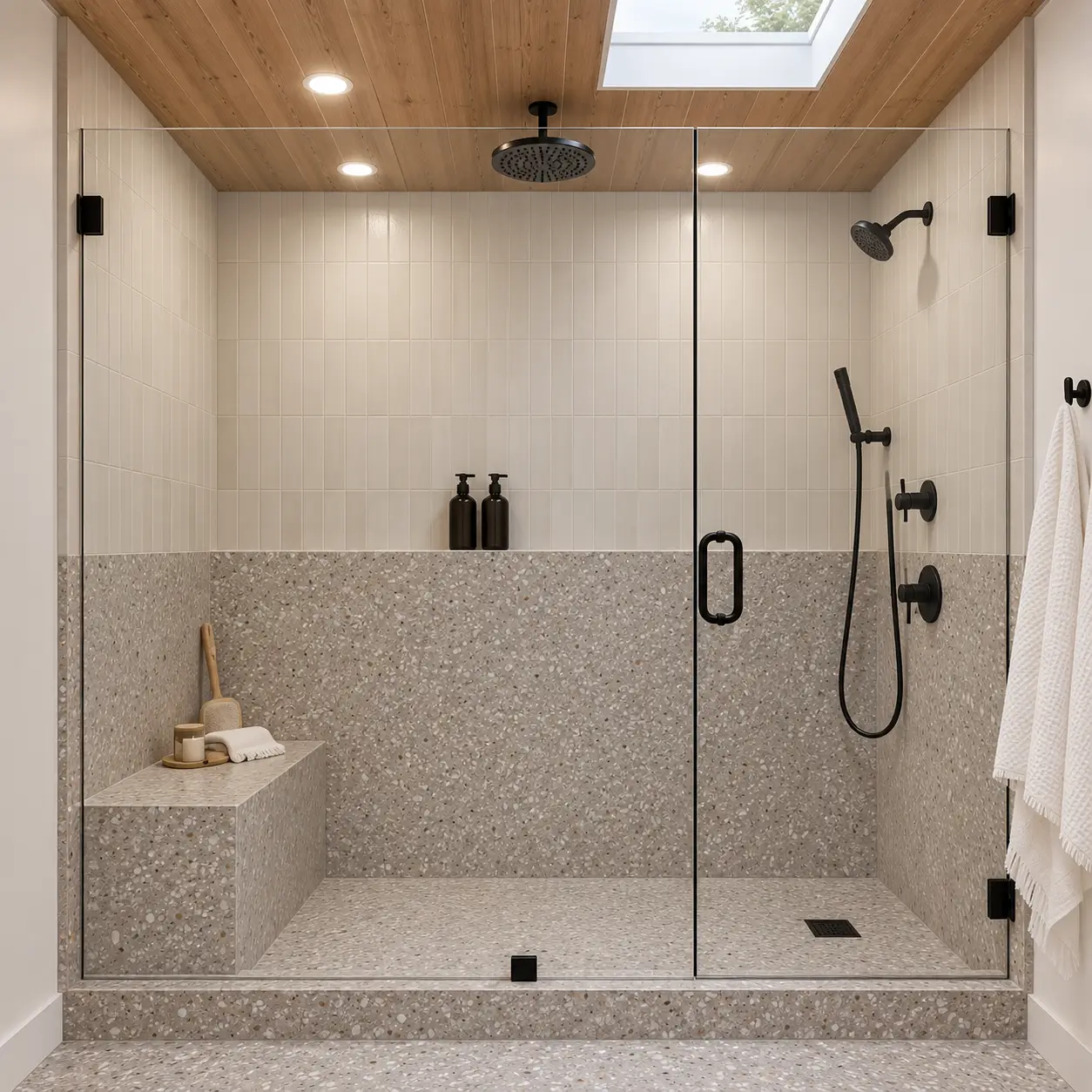 The Terrazzo and Oak Bath Slider